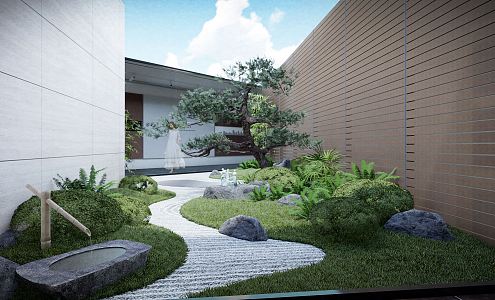 New Chinese Courtyard Garden 3d model