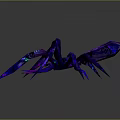 Vibrant Purple Blue Geometric Spider Featuring Shiny Legs And Intricate Design