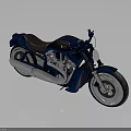 Blue Vintage Motorcycle With Brown Seat And Silver Exhaust On Dark Background