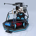Interactive VR Experience Platform With Hexagonal Design Large Screen And Control Panel