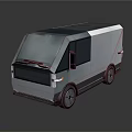 Modern Silver Black Electric Van With Sleek Body And Futuristic Design