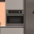 Modern Kitchen With Stainless Steel Appliances Oven And Refrigerator Cabinets