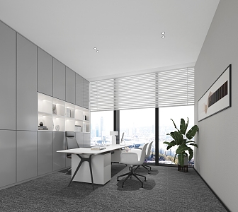 Modern competent office 3d model