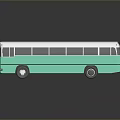 Modern City Bus Exterior Design With Teal And White Body And Multiple Windows