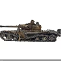 Old Battle Worn Tank With Rusty Cannon Tracks Turret And Damaged Armor Plates
