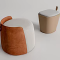 Modern sofa stool low stool combination 3d model