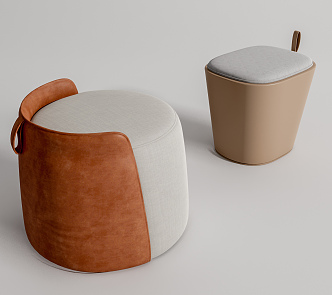 Modern sofa stool low stool combination 3d model