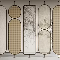 Modern screen partition 3d model