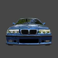 Blue Classic BMW Coupe With Sleek Exterior Design And Alloy Wheels
