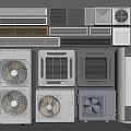 Modern air conditioning Central air conditioning Air conditioning External unit Air conditioning outlet 3d model