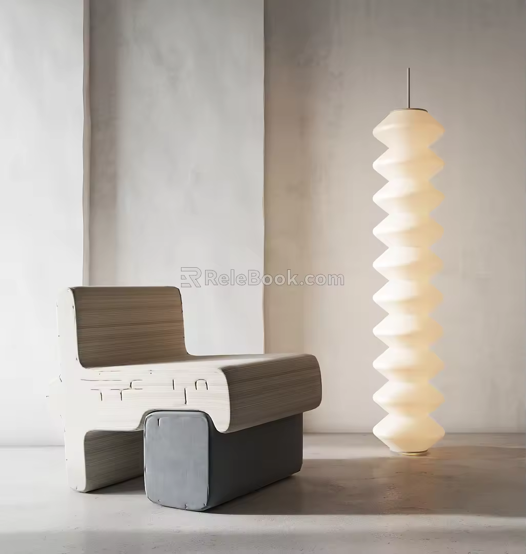 Quiet single sofa 3d model