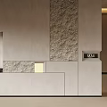 Modern Minimalist Background Wall Design With Textured Panels And Embedded Lighting 3d model