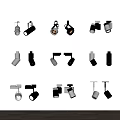 Modern Indoor Spotlights With Black And White Designs For Home Lighting