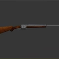 Vintage Rifle With Wooden Stock And Metal Barrel Classic Firearm Design