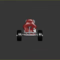 Electric Toy Go Kart With Red Seat Silver Frame And Black Tires For Kids