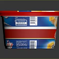 Danone Yogurt Cups With Red Lids White Bodies Different Flavors And Reflections On Dark Background