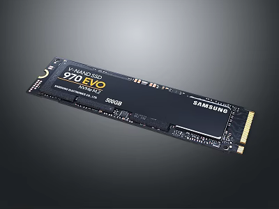 Samsung 970 Evo NVMe SSD 500GB High Performance Internal Storage for Gaming Laptops 3d model