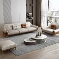 Modern Sofa Coffee Table Combination Sofa Combination 3d model