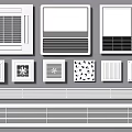 Various Designed Air Conditioner Vents With Square Rectangular And Decorative Grilles
