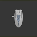 Futuristic Sleek White Tech Device Design With Blue Accents And Oval Shape