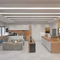 Book Bar Coffee Machine Bar Chair Bookcase Sofa Coffee Table Combination Casual Table and Chair Service Desk 3d model