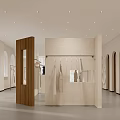 Bright Modern Clothing Store Interior With Minimalist Design Hanging Racks And Display Areas