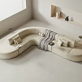 Multi-person sofa Corner sofa 3d model
