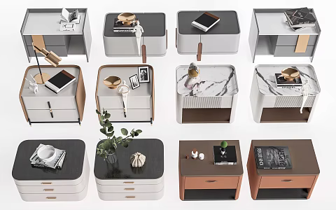 Modern Bedside Cabinet Decorative Cabinet 3d model