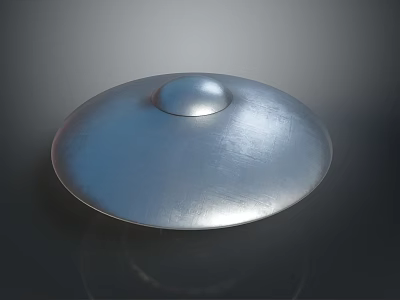 Space Aerospace Metallic Craft with Dome Top and Smooth Surface Design 3d model
