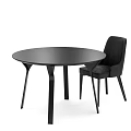 Modern Black Dining Table And Chair Set With Sleek Design And Various Styles 3d model