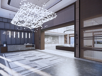 Modern Sales Office Space Commercial Space Sales Office Interior 3d model