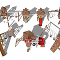 Wooden Outdoor Playground Equipment With Slides Swings Climbing Structures And Playhouse Designs