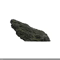 Large Natural Stone Rock With Rough Texture And Green Moss For Decoration