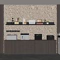 Modern File Cabinets in Office Space With Wood Grain Wall and Office Equipment