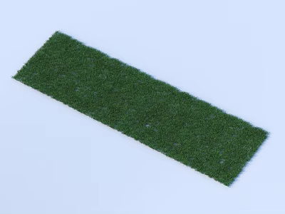 Artificial Green Ground Cover Turf Decorative Long Strip For Outdoor Landscaping 3d model