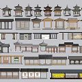 Ancient building pavilion octagonal pavilion landscape pavilion 3d model
