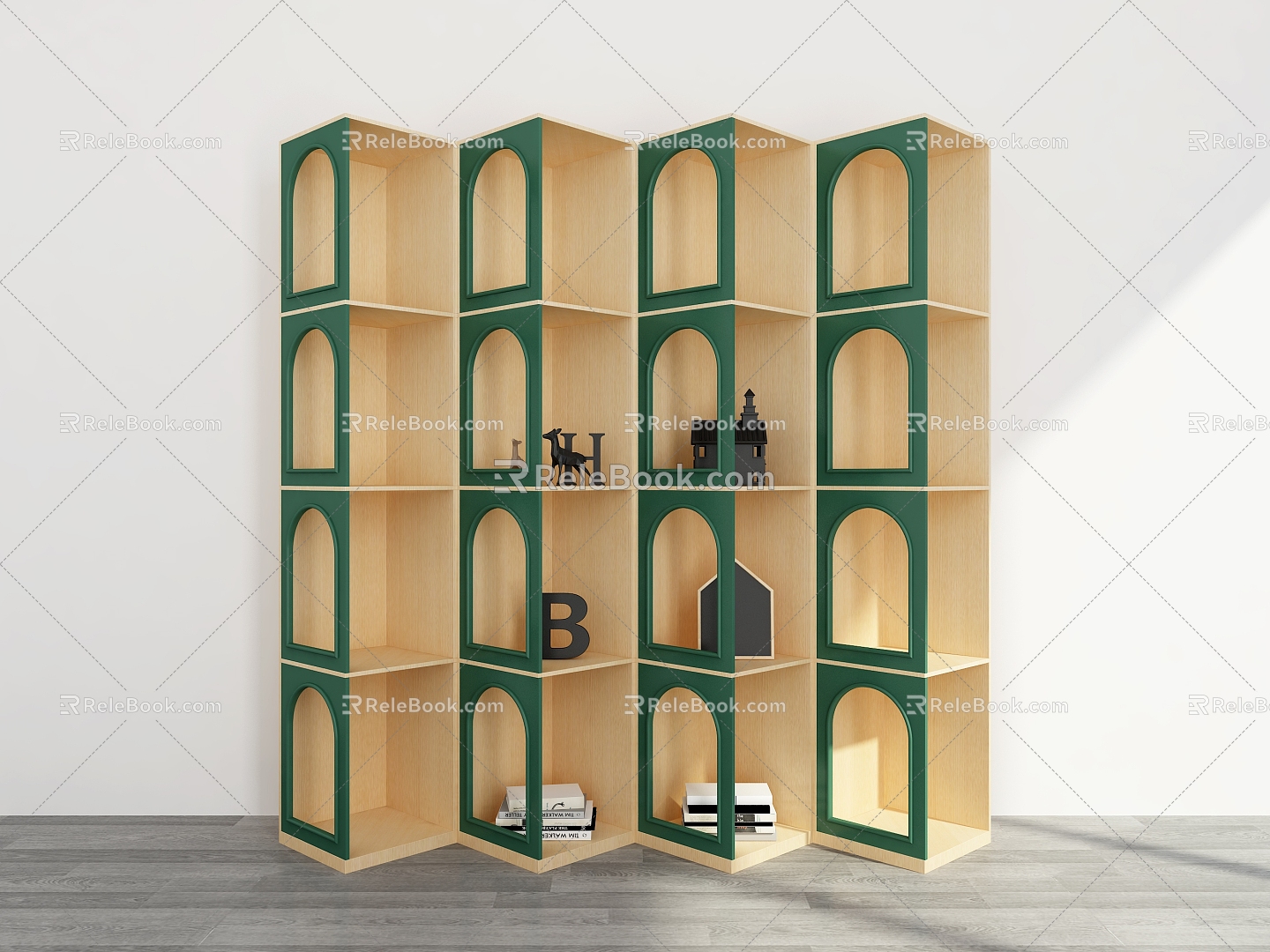 Bookshelf Bookshelf Ornaments Bookshelf Decorative Storage Rack Decorative Rack Bookshelf Shelf 3d model