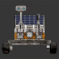 Space Rover With Solar Panels Mechanical Arm And Scientific Exploration Tools 3d model