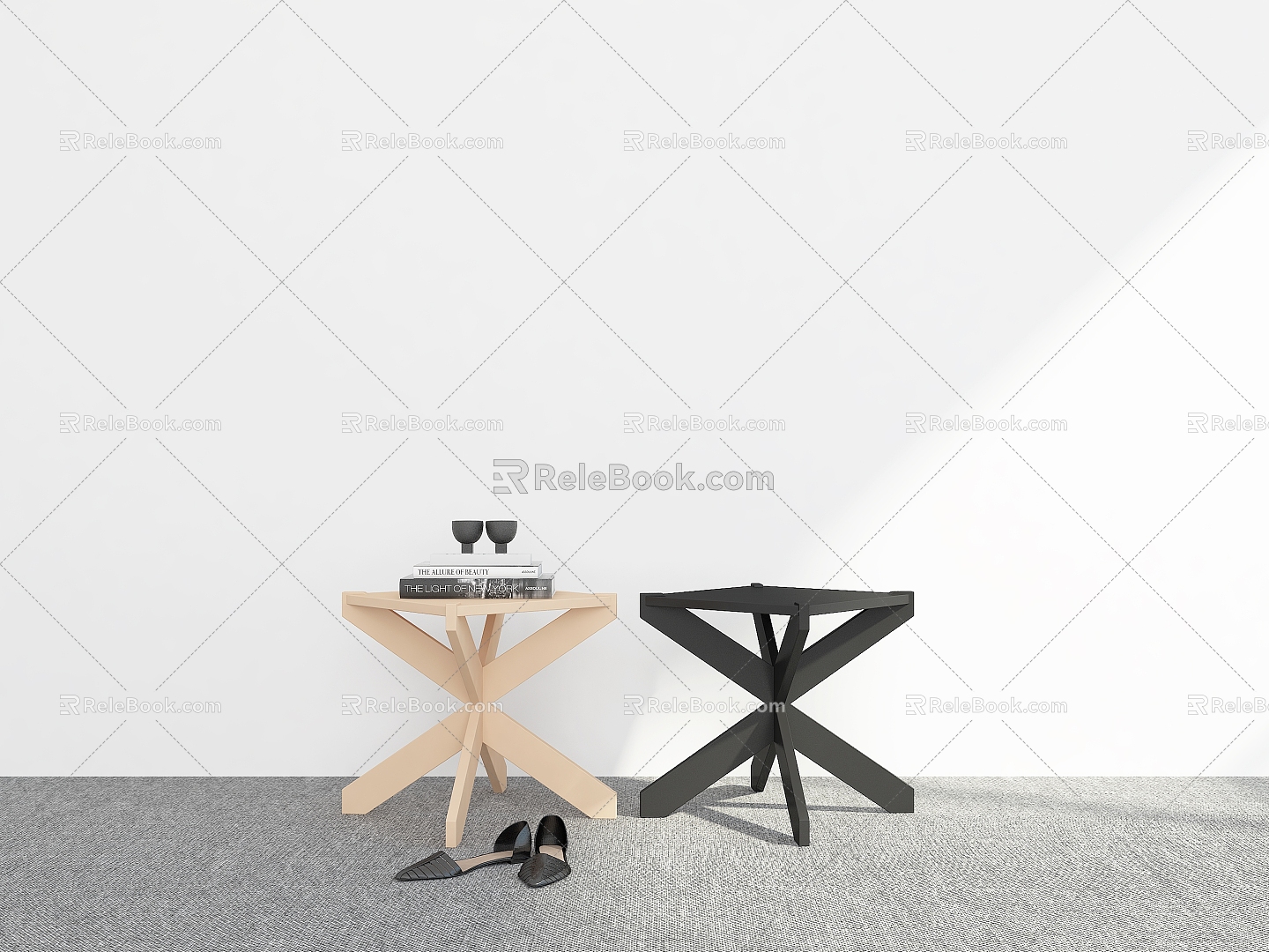 Stool Entrance Stool Shoe Changing Stool Square Stool Square Stool Stool 3d model