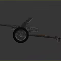 Vintage Military Field Gun With Wheeled Carriage And Rustic Metal Structure
