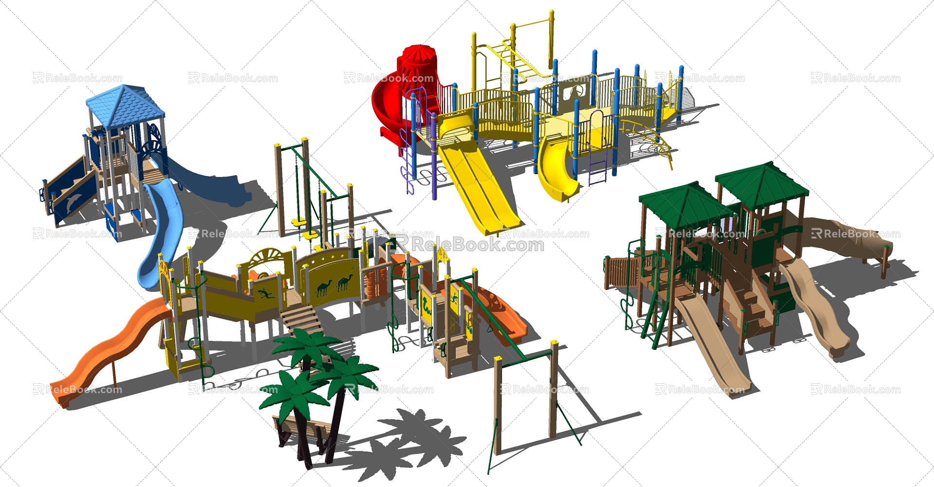 Modern Amusement Equipment Children's Slide Amusement Equipment 3d model