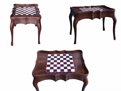 Simple European Side Table Desk Side Corner Classical Desk 3d model