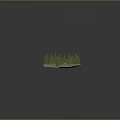 3D Terrain Model With Trees Colored Textured Ground And Smaller Tree Models 3d model