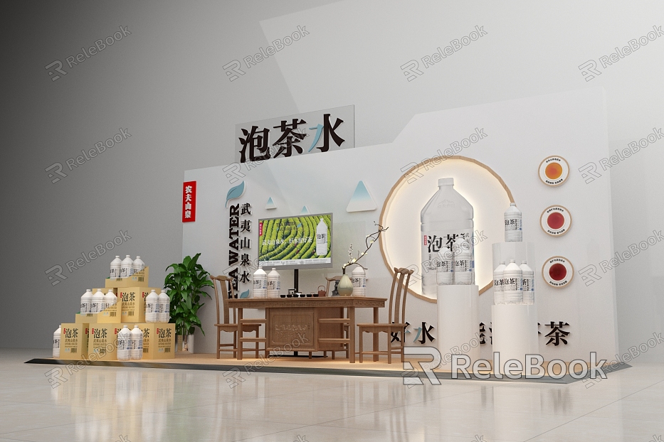 Modern Exhibition Nongfu Spring Tea Water model