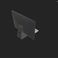 Modern Desktop Computer Monitor With Keyboard And Mouse On Gray Desk
