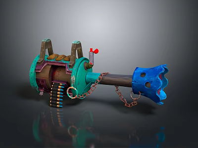 Colorful Household Utility Tool With Blue Parts Chain Gear And Red Button Design 3d model Colorful Household Utility Tool With Blue Parts Chain Gear And Red Button Design 3d model