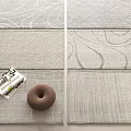 Modern Square Carpet Cream Wind Carpet White Carpet 3d model