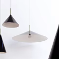 Modern Minimalist Pendant Lights With Conical and Dome Shaped Black White Design