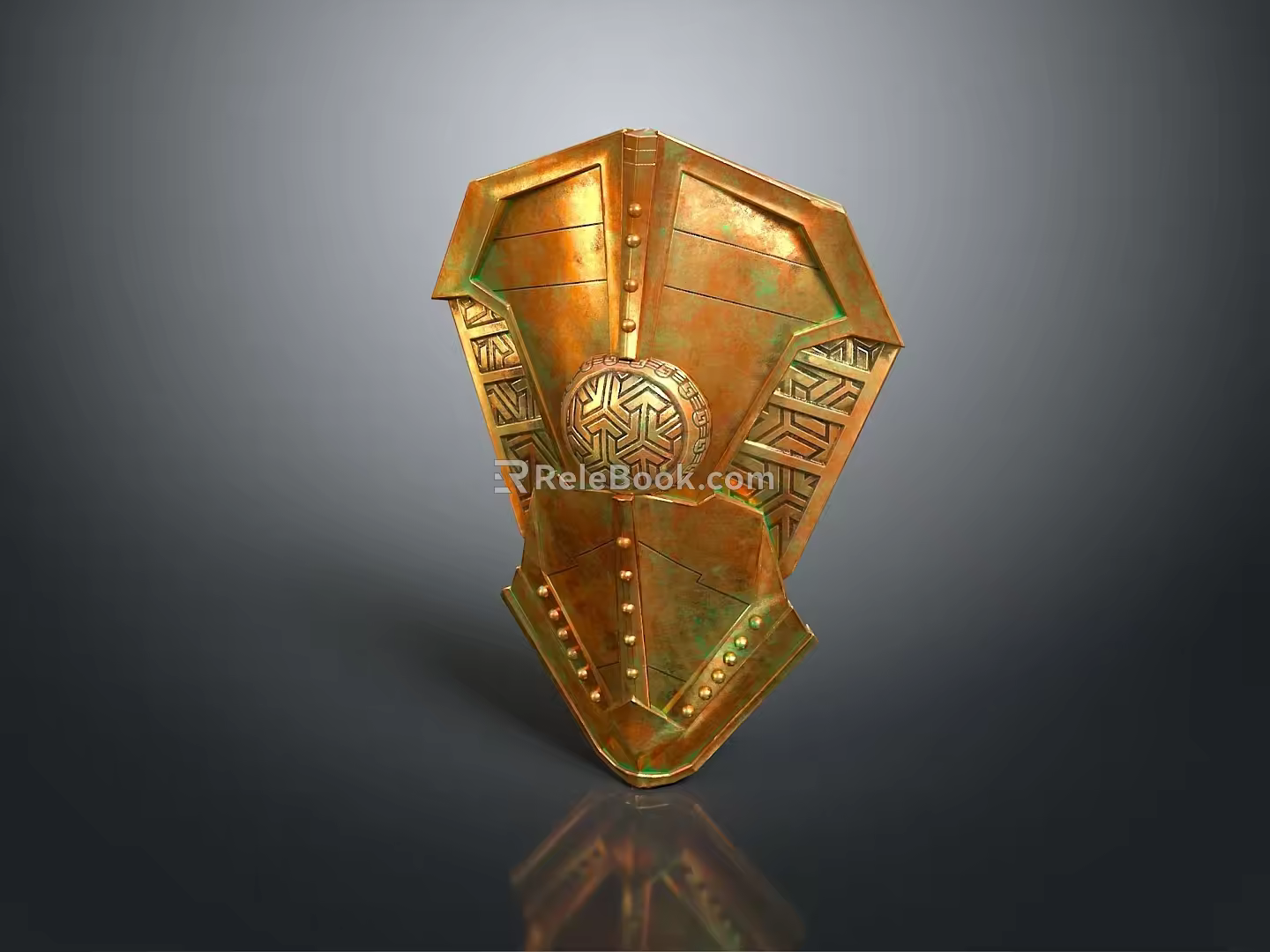 Medieval Shield Ancient Shield Defensive Weapon Ancient Shield Iron Shield Protective Shield Wooden Shield 3d model