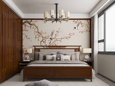 New Chinese bedroom model